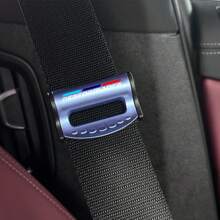 2入組abs材質銀色汽車安全帶調節器,肩膀和頸部安全帶定位器固定鎖環,適用於bmw 1 2 3 4 5系列 X1 X2 X3 X4 X5 X6車型 - 銀色 - 查看 2