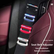 2入組abs材質銀色汽車安全帶調節器,肩膀和頸部安全帶定位器固定鎖環,適用於bmw 1 2 3 4 5系列 X1 X2 X3 X4 X5 X6車型 - 銀色 - 查看 9