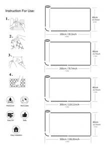 1張廚房防潑水牆紙剝離式鋁箔接觸紙自粘防油耐高溫墻貼,可用於櫥台抽屜擋板和架子擋板 - 銀色 - 查看 10