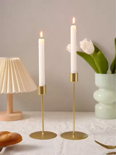 Romantic European Home Candlelight Dinner Wedding Decoration,Taper Candlestick Holders Metal Candle Stick Holders,Room Decor,Home Decor Modern Iron Candlestick For Romantic Wedding, Dinner, And Party Decor - Tall Candle Stand With Gothic Design For Home And Halloween Room Decor Home Decor Easter Decor Wedding Items