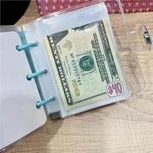1000元存錢挑戰封套,省錢存錢封套,附有信封的存錢本,小型預算封面夾附現金配件 - 粉色 - 查看 4