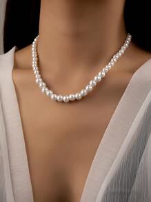 Fashionable And Elegant Pearl Necklace, Versatile For Commute, Gift