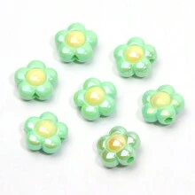 10pcs 16mm Multicolor Uv Acrylic Sunflower Beads, Diy Bracelet/Necklace Making Valentines