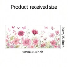 1pc Colorful Floral & Butterfly Wall Decal,Stickers,Wall Decal, Vinyl Decal For Home Decorations,Spring Decoration Items Refresh Your Home,Rama Decoration Stickers Gifts Birthday Graduation - Multicolor - View 2