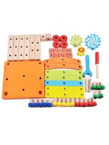 1 Pc Children'S Disassembly Manual Luban Chair Variable Nut Assembly Tool Chair Toy Multi-Functional Disassembly Screw Nut Maintenance Luban Chair As A Child'S Birthday Gift - Orange - View 6