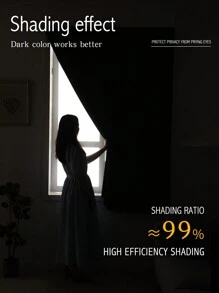 1入組粘貼式窗簾,用於安裝遮光窗簾而不需打孔 - 米色 - 查看 3