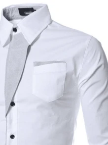 Men Shirts - Black and White - View 2
