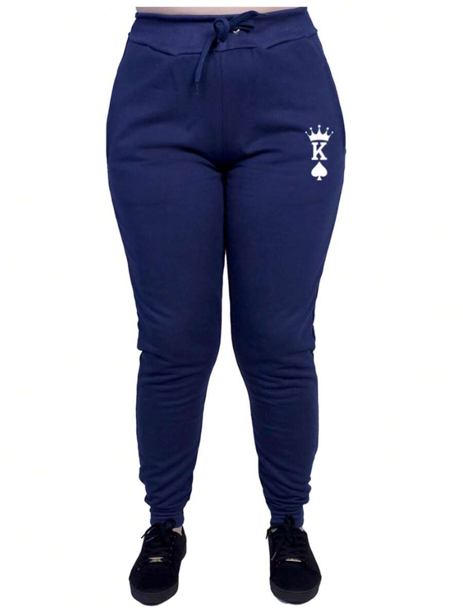 Women Sweatpants - 藏蓝色 - 查看 1