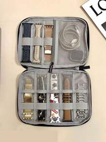 1pc Portable Watch Band Storage Bag/box, Perfect Gift For Festival/birthday/easter, Bohemian Style - Purple - View 3