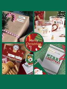 Marklife聖誕樹自粘熱敏紙卷,樹熱敏印表機貼紙,節日標籤貼紙,適用於p11,p12,p15,p50迷你印表機製造商,貼紙標誌,瓶子,筆記本電腦,14mmx40mm,每卷180pcs - 彩色 - 查看 4