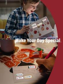 Marklife聖誕樹自粘熱敏紙卷,樹熱敏印表機貼紙,節日標籤貼紙,適用於p11,p12,p15,p50迷你印表機製造商,貼紙標誌,瓶子,筆記本電腦,14mmx40mm,每卷180pcs - 彩色 - 查看 3