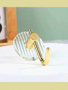 1個透明輕奢掛勾,無需打孔,強力黏性,適用於廚房,浴室,毛巾,餐具,衣物,無痕掛鉤 - 無色 - 查看 8