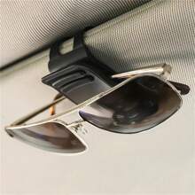 1pc/2pcs Universal Glasses Holder Eyeglasses Clip, Car Storage AccessoriesSunglasses Holder Ideal Choice For Gifts - Black - View 1