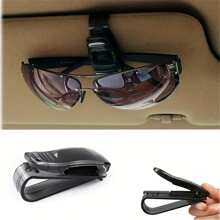 1pc/2pcs Universal Glasses Holder Eyeglasses Clip, Car Storage AccessoriesSunglasses Holder Ideal Choice For Gifts - Black - View 5