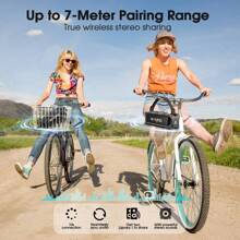 W-KING Bluetooth Speaker, 30W Portable Wireless Loud Speakers, IPX6 Waterproof Outdoor Speaker With Punchy Bass, 24H Play, EQ, AUX, TF Card, USB Playback -Powerful Speaker For Home, Party, Halloween - Black - View 5