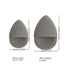 2入組手套型面部清潔海藻海綿,清潔臉部上的海草,卸妝,擦拭臉部和身體 - 彩色 - 查看 4