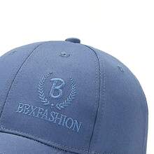 1入組 A08藍色男女春秋刺繡字母b棒球帽,防曬、休閒運動戶外鴨舌帽 - 藍色 - 查看 4