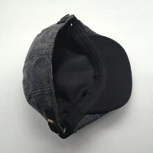 New Arrival Knitted Beret For Autumn And Winter, Men's British Style Vintage Baseball Cap, Women's Fashionable Grid Forward Hat - Dark Grey - View 4