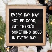 帶有340個字母、數字和符號的毛氈字母版- 帶有木框架三腳架的10 X 10英寸可變信息板 - 黑色 - 查看 5