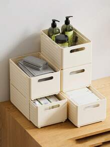 1pc Extendable Plastic Storage Drawer, Storage Basket For Toys, Underwear, Kitchen Spice Bottle Organizing,For Back To School