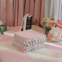 12入組加厚客廳臥室拼接地墊,柔軟保暖防滑可拆式清洗 - 6白+6粉 - 查看 1