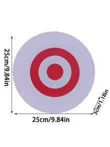 1pc Mobile Archery Target EVA Foam Target For Bow And Arrow Shooting Round Moving Hunting Practice Accessories For Outdoor - White - View 3