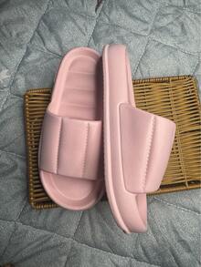 Summer Couple's Anti-Slip Soft Sole Indoor Home Slippers - Pink - View 1