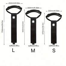 1入超重型新式儲存皮帶,帶重力帶,便攜式重量皮帶,易於固定和整理重物,厚實手把扣,適用於室外重力帶水管、電纜帶收納整理 - 黑色 - 查看 4