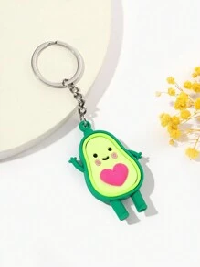 1pc Cartoon Avocado Keychain, Cute Bag Ornament For Students, Car Key, Woven Rope Decor Valentine's Day Valentines Car Accessories Bag Charm Backpack For School
