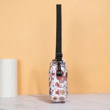 情人節元素時尚休閒運動戶外斜背包 - 米色 - 查看 3