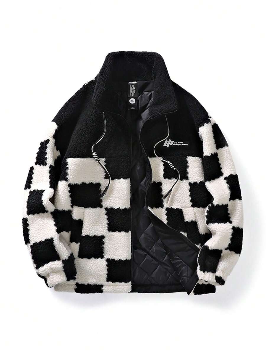 Men's Autumn & Winter Outdoor Sport Fleece Coat - Black - View 1