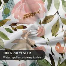 1pc Floral Pink Checkered Round Tablecloth, 60 Inch, Washable Reusable Spring Tablecloth, Great For Home, Festival, Coffee, Picnic, Patio, Party, Banquet Decor - Multicolor - View 8