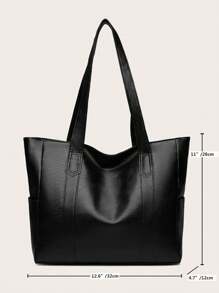 女士简约大容量纯色手提包，优雅拉链仿皮手提包时尚单肩包，轻便日常通勤工作挎包，休闲旅行购物袋流浪汉钱包，适合节日礼物，书包，返校，大容量，轻便，便携，商务休闲，适合少女女大学生，新手和白领工作者，非常适合返校、中学、高中、工作、商务、通勤、大学、办公室，时尚女士工作包，适合日常优雅和特殊场合