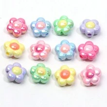 10pcs 16mm Multicolor Uv Acrylic Sunflower Beads, Diy Bracelet/Necklace Making Valentines