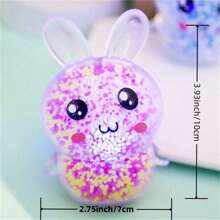 1pc Random Squishy Teenagers' Stress Relief Toy With Light Octopus/Rabbit Squishy Ball, Tpr Squeeze Gel Stress Ball - Multicolor - View 5