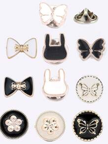 10入組防滑扣、衣夾、腰圍扣、腹部束腰器、珍珠胸針、縫扣套裝 - 彩色 - 查看 8