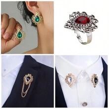 10pcs Gold Color Baroque Style Alloy Vintage Hollow Out Lace Pendant For Diy Jewelry Making, Handmade Bracelet Necklace Earring Hair Accessories, Bridal Wedding Dress Shoes Bag Decoration, Floral Arrangements, Invitation Card Gift Box Decoration - 10pcs - View 7