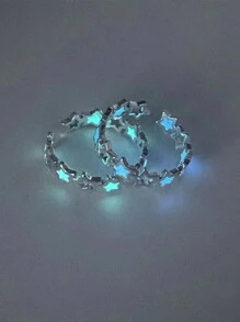 時尚流行男士不銹鋼簡約圈形耳環，適合珠寶禮物和時尚外觀 - 銀色 - 查看 3