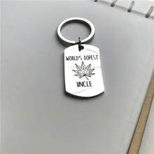 1 Pc Show Your Appreciation With A Special Uncle Keychain: Perfect For Valentines, And Birthdays - Maroon - View 2