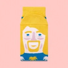 5双欧美网络名人跨境趣味个性化创意提花男女袜 - 彩色 - 查看 10