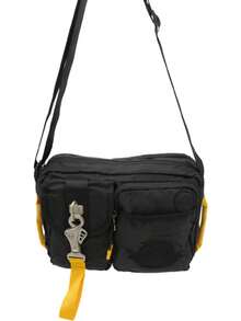 Mariconera/Bolso/Bandolera Táctica Impermeable con Candado Seguridad, estilo Militar - Negro - Ver 3