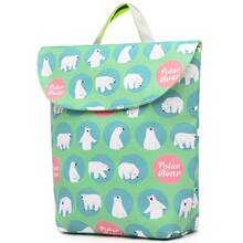 1pc Waterproof Diaper Bag Portable Multifunctional Diaper Baby Storage Bag Cartoon Handheld Children'S Storage Bag (Green) - Green - View 1
