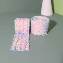 1 件网状刺绣 3D 玫瑰、蝴蝶结和流苏新娘丝带饰边缝纫配件适用于 DIY 发饰或装饰品 - 藍色 - 查看 7