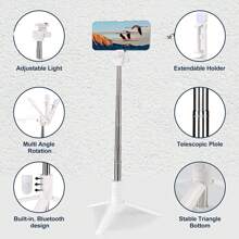 Tripie para Celular,Selfie Stick Bluetooth Trípode para Móvil ,360°Rotación Extensible Palo Selfie Trípode para Transmisión en Vivo Al Aire Libre/Fotografía,Android Ios y Otros Celular Inteligentes,Selfie Stick Tripod 3 en 1, Bluetooth Selfie Stick con control remoto, trípode portátil retráctil con rotación de 360 ​​°, compatible con varios teléfonos, adecuado para viajar, fotos y videos Selfie,Tripode de paloh ad de selfie inalambrico plegable con obturador bluetootecuado para soporte de transmision en vivo de telefonos moviles,Tripié portátil 6 en 1 con soporte para celular control bluetooth y espejo. Palo selfie stick 360 grados rotacion monopod extensible facil de usar must para viajes,Baston De Selfie Con Trípode Extensible Para Teléfono Celular - Portátil, Plegable, Control Remoto, Compatible Con Smartphones Iphone/samsung/android