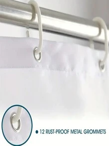 1pc Creative Ocean Elements Print, Simple & Stylish Style Bathroom Decor Shower Curtain, Waterproof - Multicolor - View 8