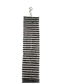 新品上市黑色閃亮全鑲鑽流蘇手鍊 - 新款閃亮滿鑽流蘇手鍊黑色 - 查看 4