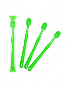 1入組隨機色彩的矽膠寵物牙刷,可360度清潔狗和貓的牙齒工具 - 彩色 - 查看 5