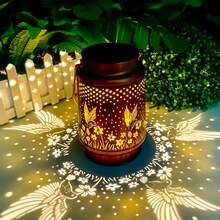 1個蜂鳥型太陽能燈,防水掛式金屬裝飾性led燈,適用於戶外花園草坪後院前廊作為男女禮物 - 銅色 - 查看 7