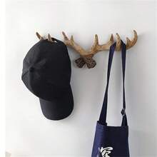 1pc Creative Deer Antlers Wall Hook, American Style Home Personalized Deer Head Wall Mounted Storage, Living Room Wall Decor - Multicolor - View 7