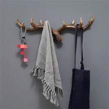 1pc Creative Deer Antlers Wall Hook, American Style Home Personalized Deer Head Wall Mounted Storage, Living Room Wall Decor - Multicolor - View 5
